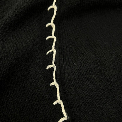 Yohji Yamamoto 山本耀司 FC-K23-188 黑色 刺绣设计 长款针织上衣 上衣