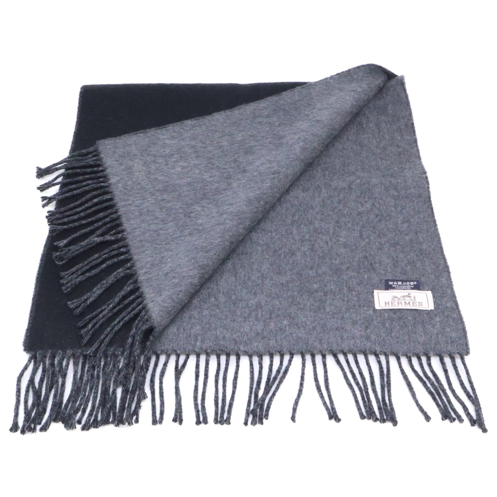 HERMES 爱马仕 【美品】Recto Verso 羊绒围巾
