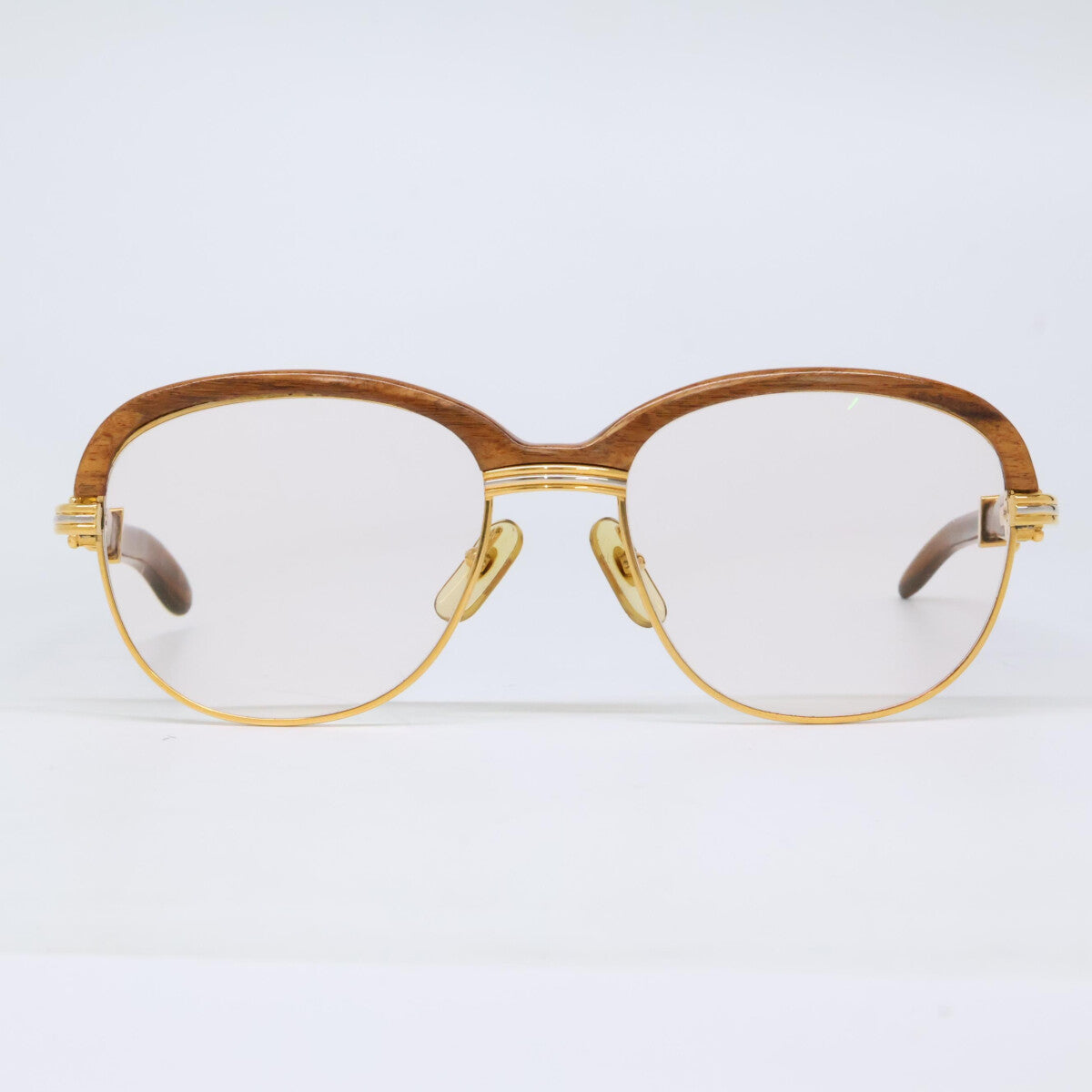 Cartier カルティエ ヴィンテージ ウッドテンプル トリニティ マルメゾン メガネ 眼鏡