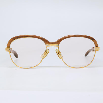 Cartier カルティエ ヴィンテージ ウッドテンプル トリニティ マルメゾン メガネ 眼鏡