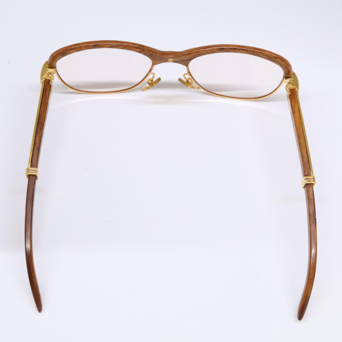 Cartier カルティエ ヴィンテージ ウッドテンプル トリニティ マルメゾン メガネ 眼鏡