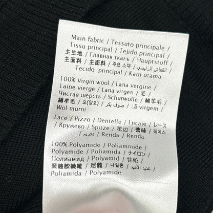 WR0KC09W 黑色 羊毛 高领 针织 上衣 女式 M码