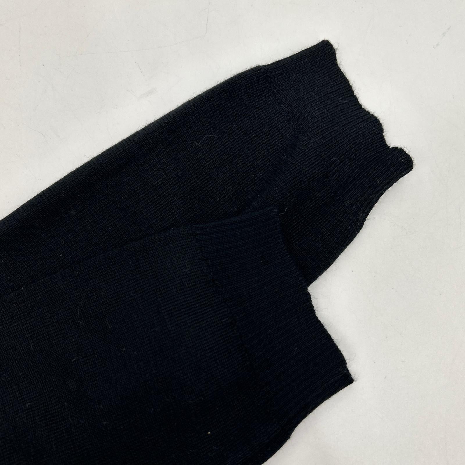 WR0KC09W 黑色 羊毛 高领 针织 上衣 女式 M码