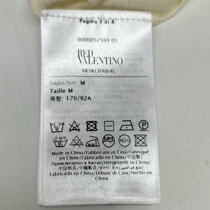 XR3KC09J 象牙色 羊毛×羊绒 蕾丝领 针织 上衣 M 女士