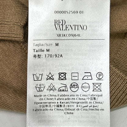 RED VALENTINO レッドヴァレンチノ XR3KC09J ブラウン ウール×カシミヤ レースカラー ニット トップス