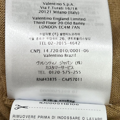 RED VALENTINO レッドヴァレンチノ XR3KC09J ブラウン ウール×カシミヤ レースカラー ニット トップス