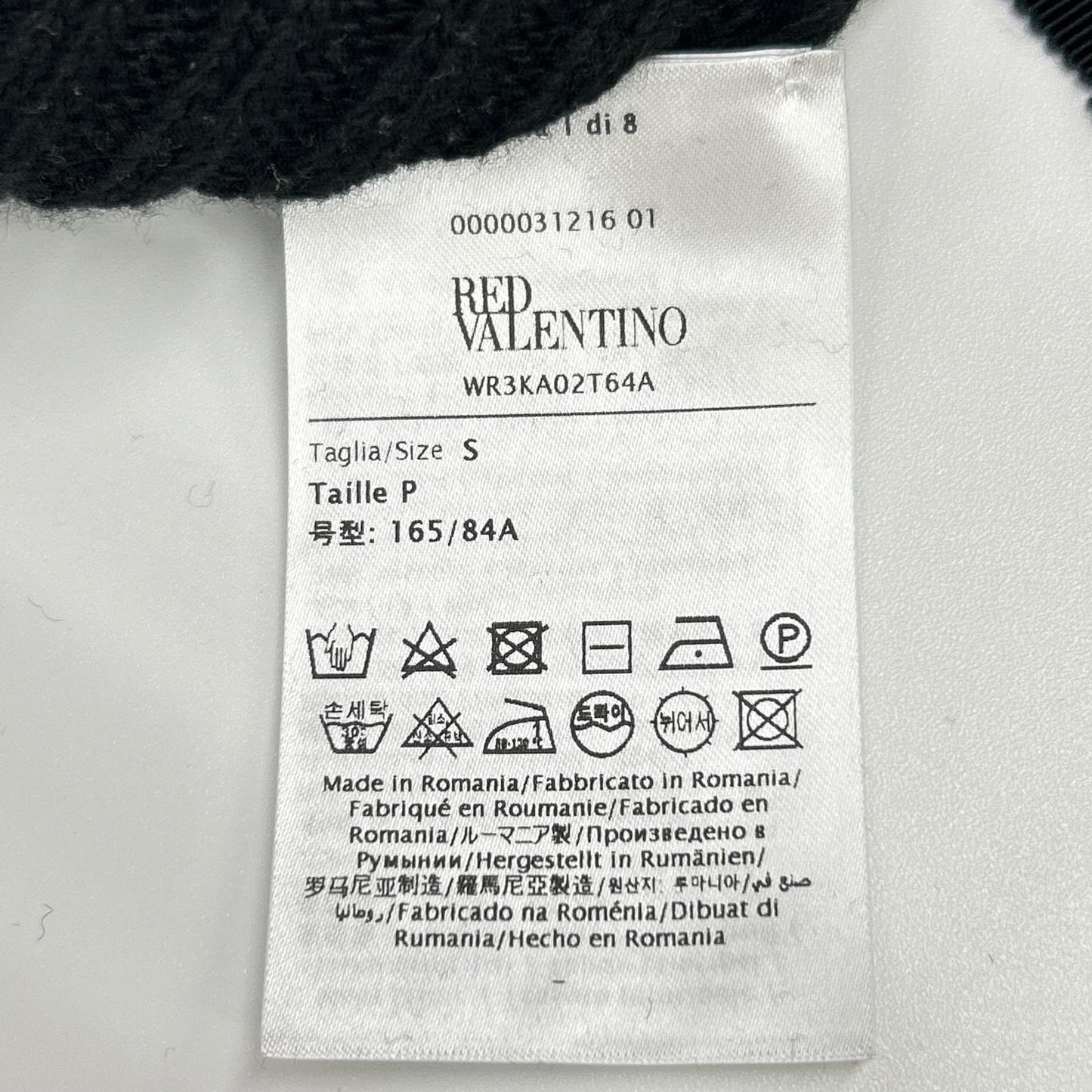 RED VALENTINO 红色华伦天奴 WR3KA02T64A 黑色羊毛蝴蝶结针织开衫 上衣