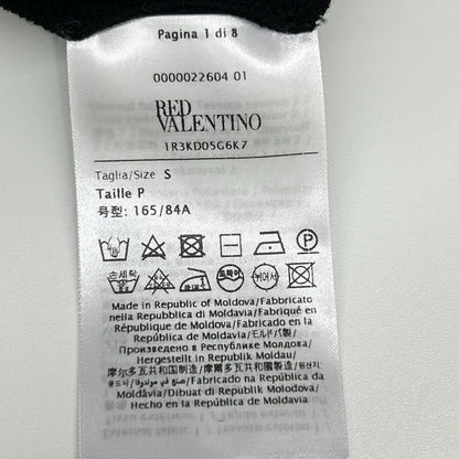 RED VALENTINO レッドヴァレンチノ RR3KCA16GTD ブラック レース ケーブルニット ワンピース