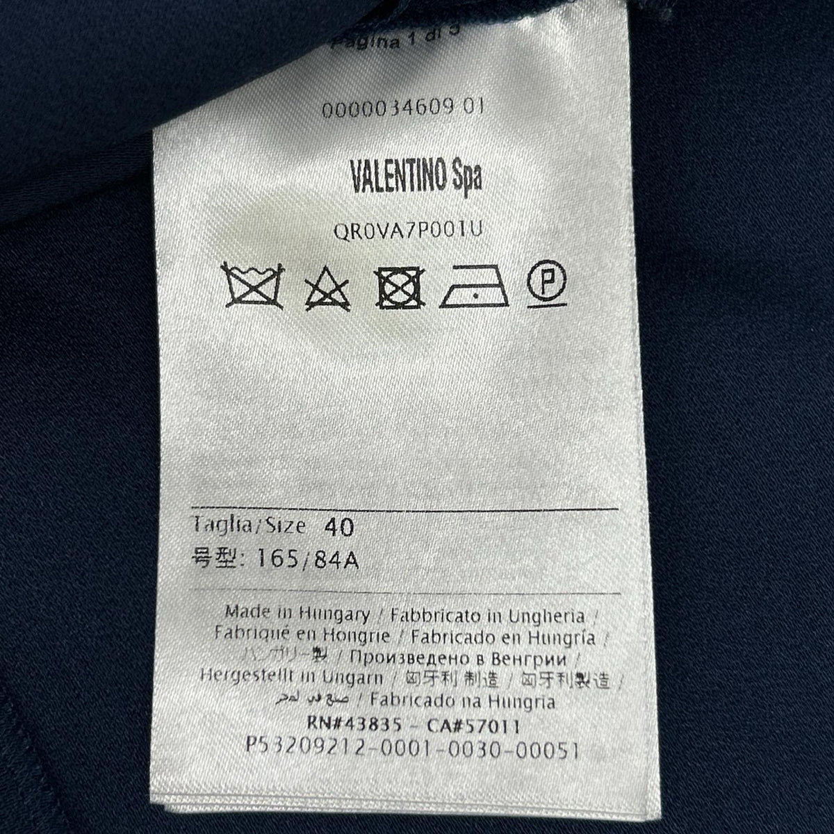 RED VALENTINO レッドヴァレンチノ QR0VA7P001U ネイビー アセテート ワンピース ワンピース