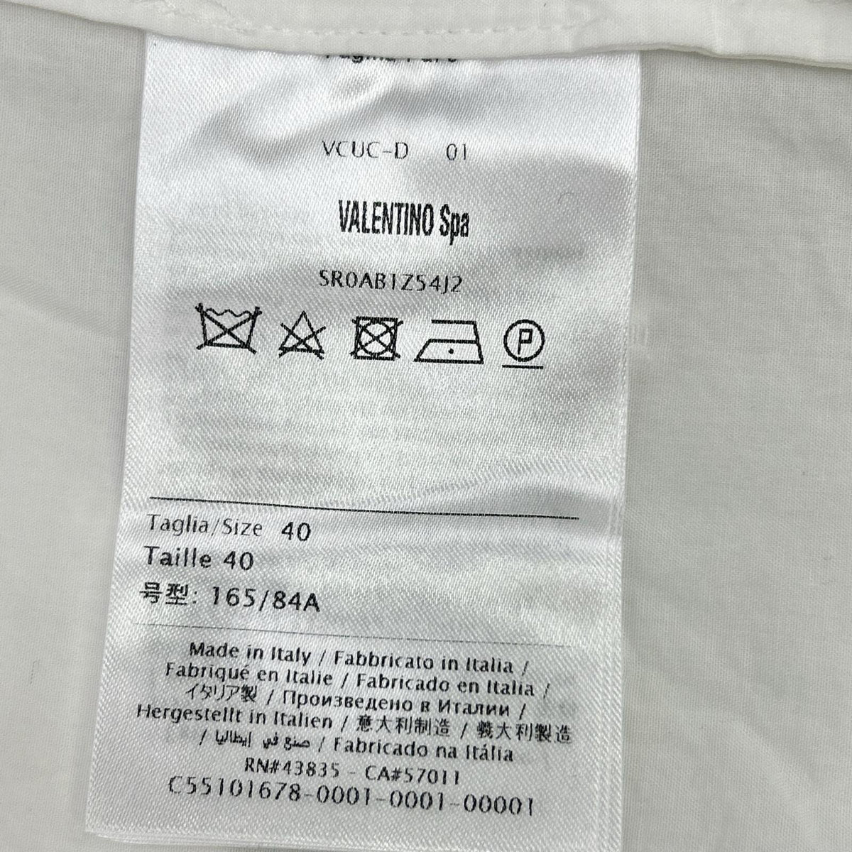 SR0AB1Z54J2 白色 纯棉 荷叶边 长袖衬衫 上衣 40 女式