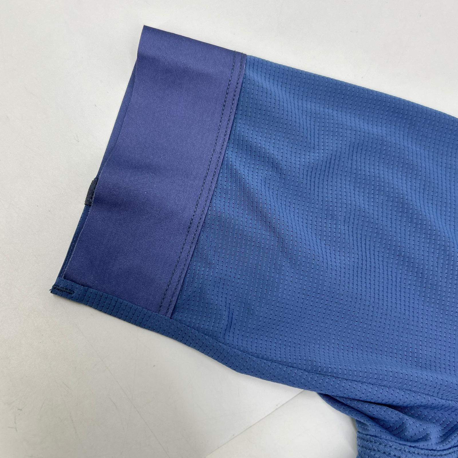 isadore イザドア ブルー エシュロン エアロ ジャージ トップス