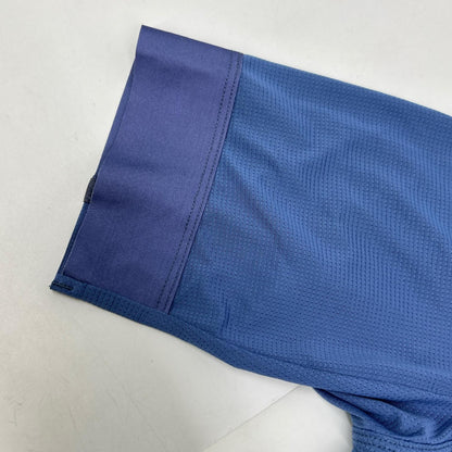isadore イザドア ブルー エシュロン エアロ ジャージ トップス