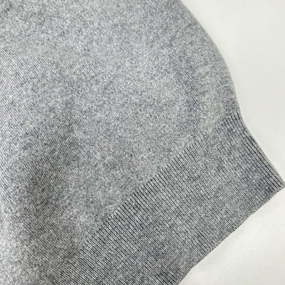 CABaN Gray Cotton x Cashmere Crew Neck Cardigan Top