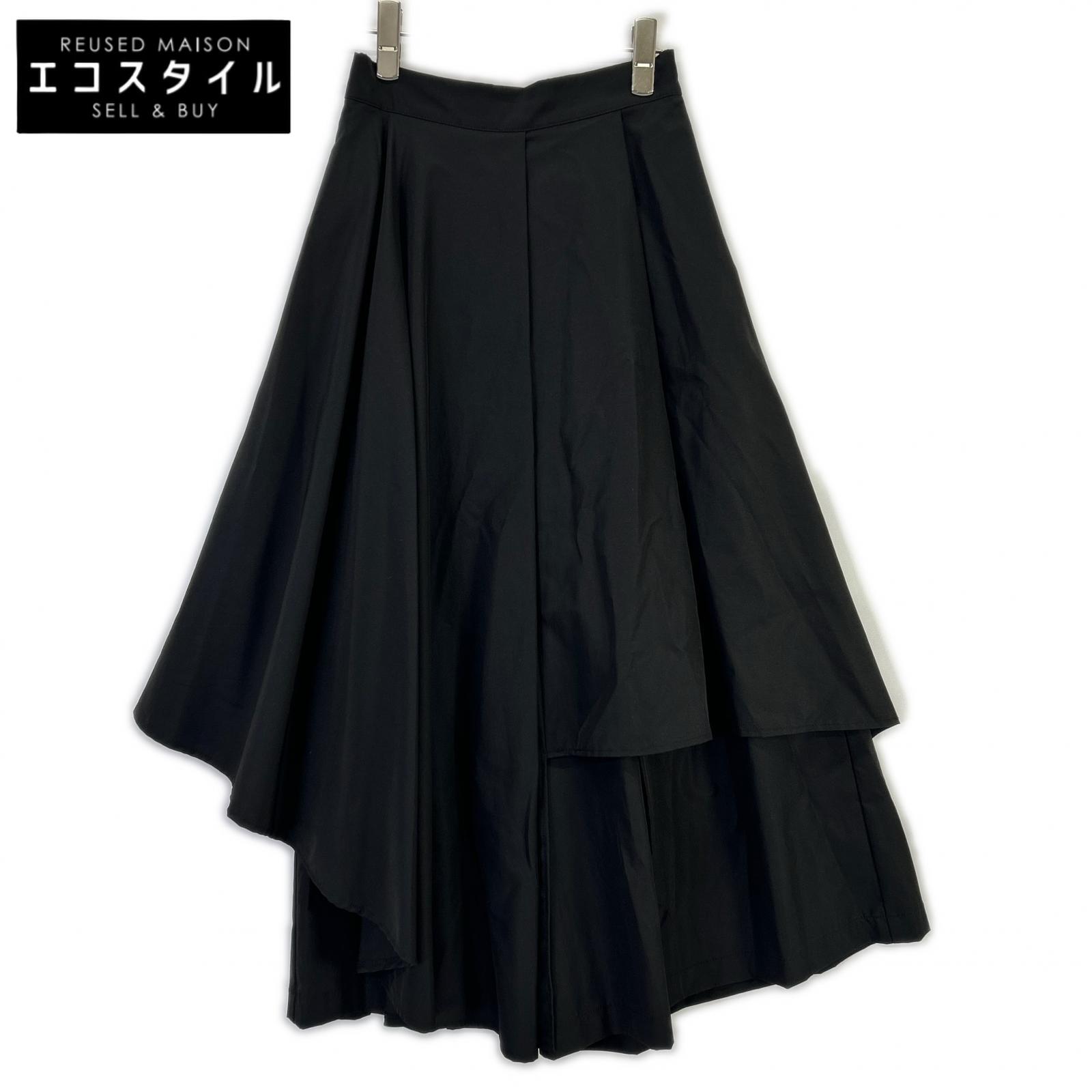UN3D. UNTHREED 529900700101-05 黑色 ASYMME LAYERED PT 半身裙