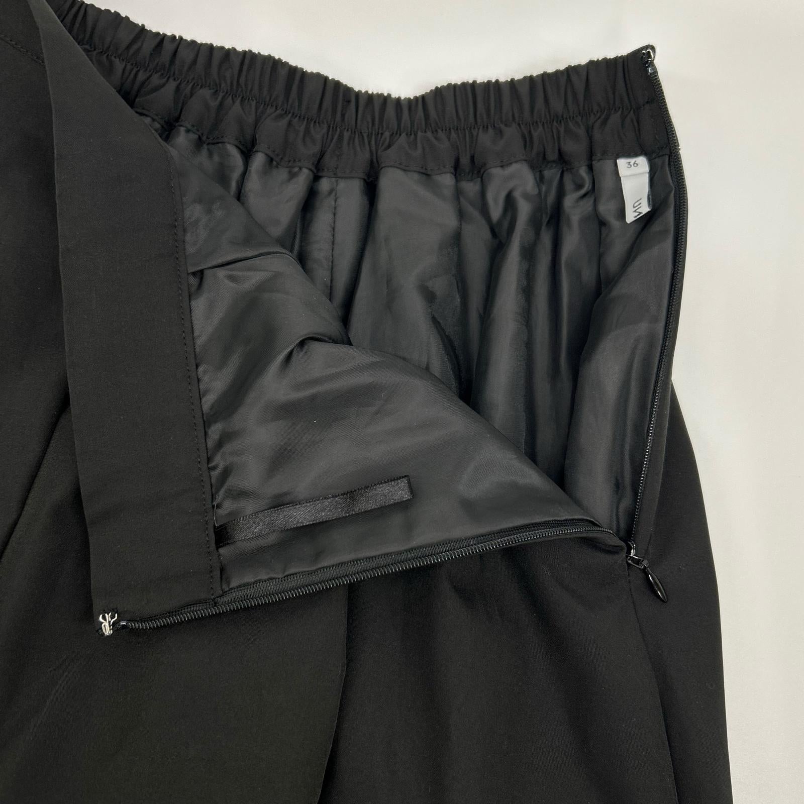 UN3D. UNTHREED 529900700101-05 黑色 ASYMME LAYERED PT 半身裙