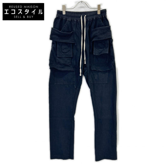 DRKSHDW DU01D1376-RIG Black Bleached Cargo Drawstring Pants Bottoms