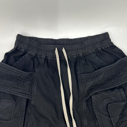 DRKSHDW DU01D1376-RIG Black Bleached Cargo Drawstring Pants Bottoms