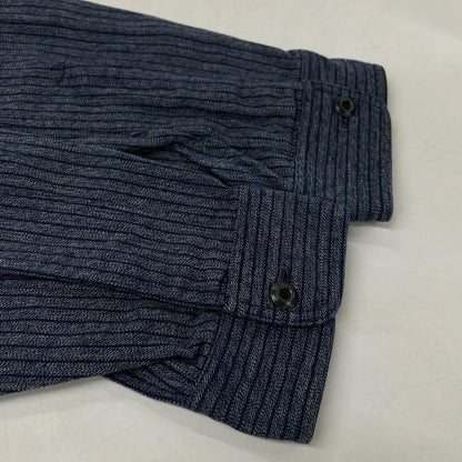 RRL Double RL 782529624001 Indigo Stripe Work Shirt Jacket Top