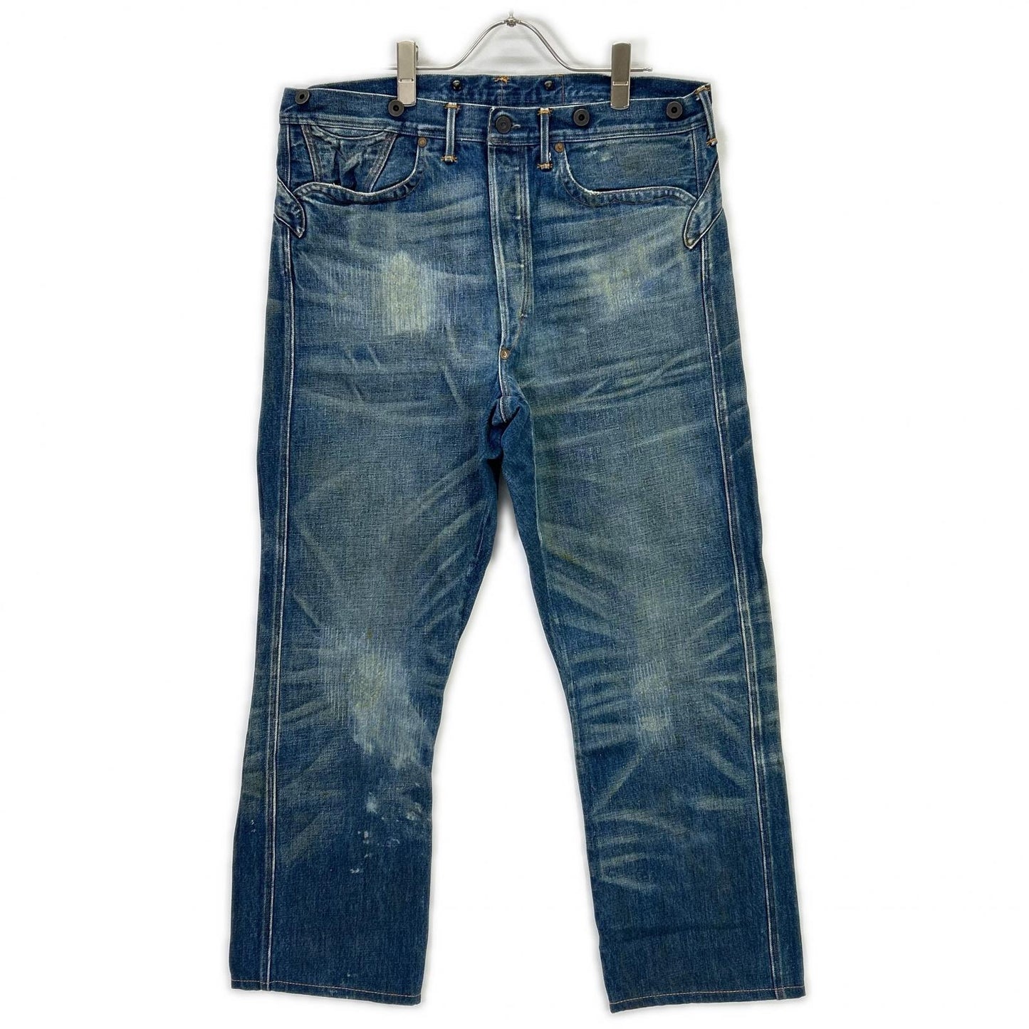 RRL ダブルアールエル USA製 R151RC01 ダメージ加工 PIONEER BUCKLE BACK JEANS ボトムス