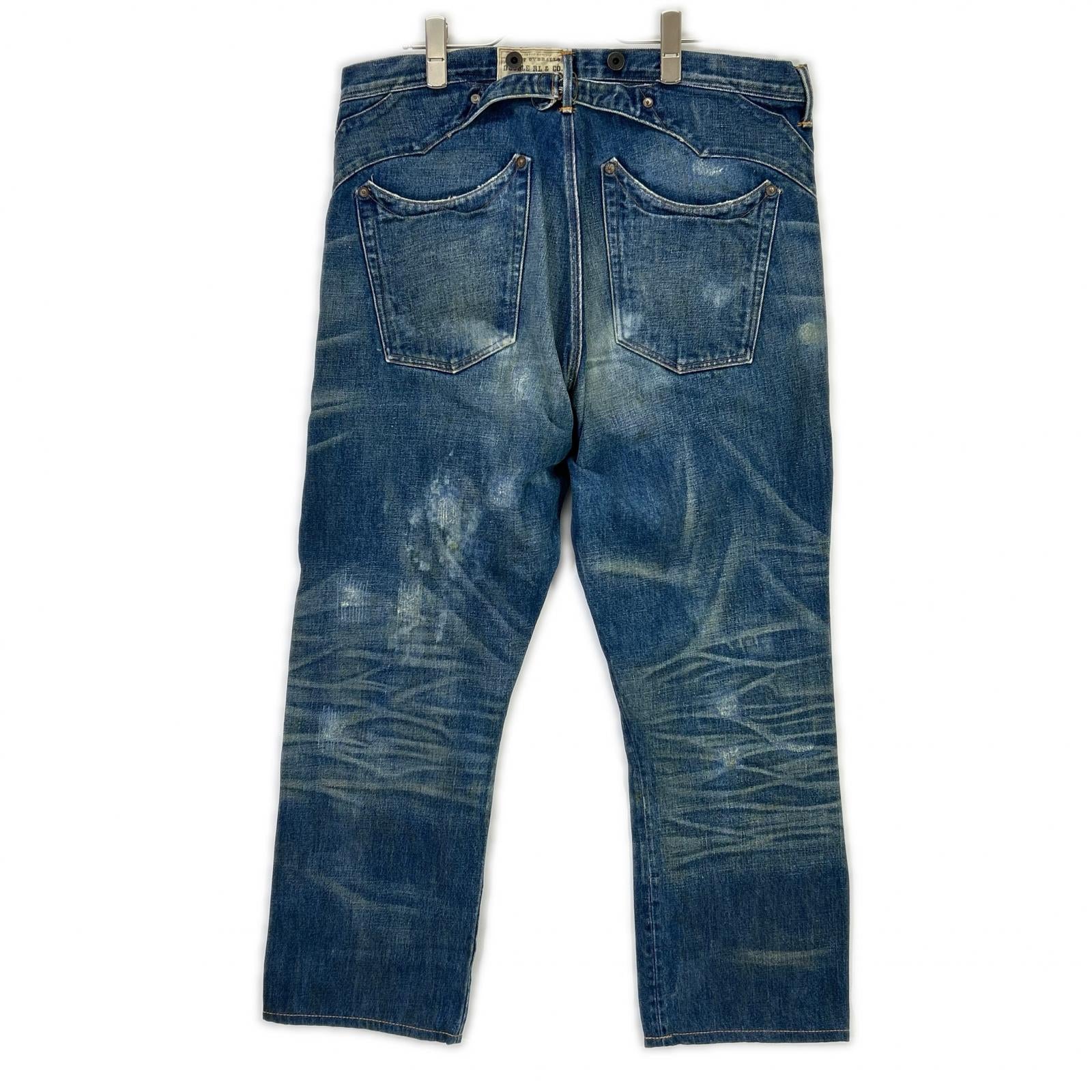 RRL ダブルアールエル USA製 R151RC01 ダメージ加工 PIONEER BUCKLE BACK JEANS ボトムス