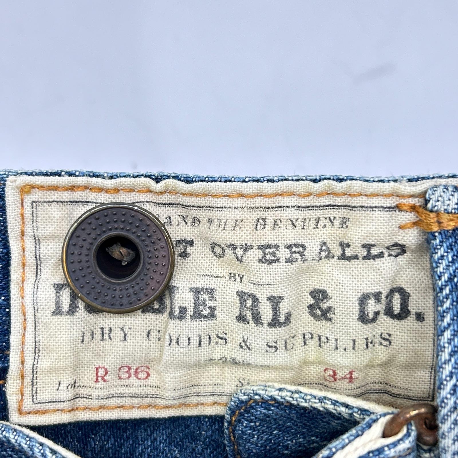 RRL ダブルアールエル USA製 R151RC01 ダメージ加工 PIONEER BUCKLE BACK JEANS 34×32 RRL ダブルアールエル USA製 R151RC01 ダメージ加工 PIONEER BUCKLE