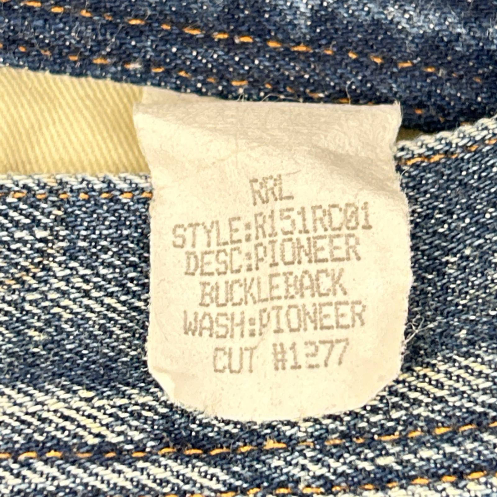 RRL ダブルアールエル USA製 R151RC01 ダメージ加工 PIONEER BUCKLE BACK JEANS ボトムス
