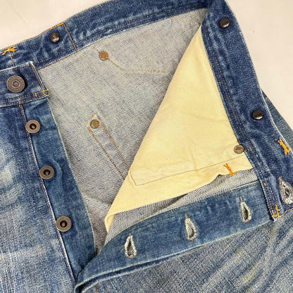RRL ダブルアールエル USA製 R151RC01 ダメージ加工 PIONEER BUCKLE BACK JEANS ボトムス