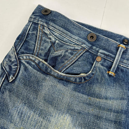 RRL ダブルアールエル USA製 R151RC01 ダメージ加工 PIONEER BUCKLE BACK JEANS ボトムス