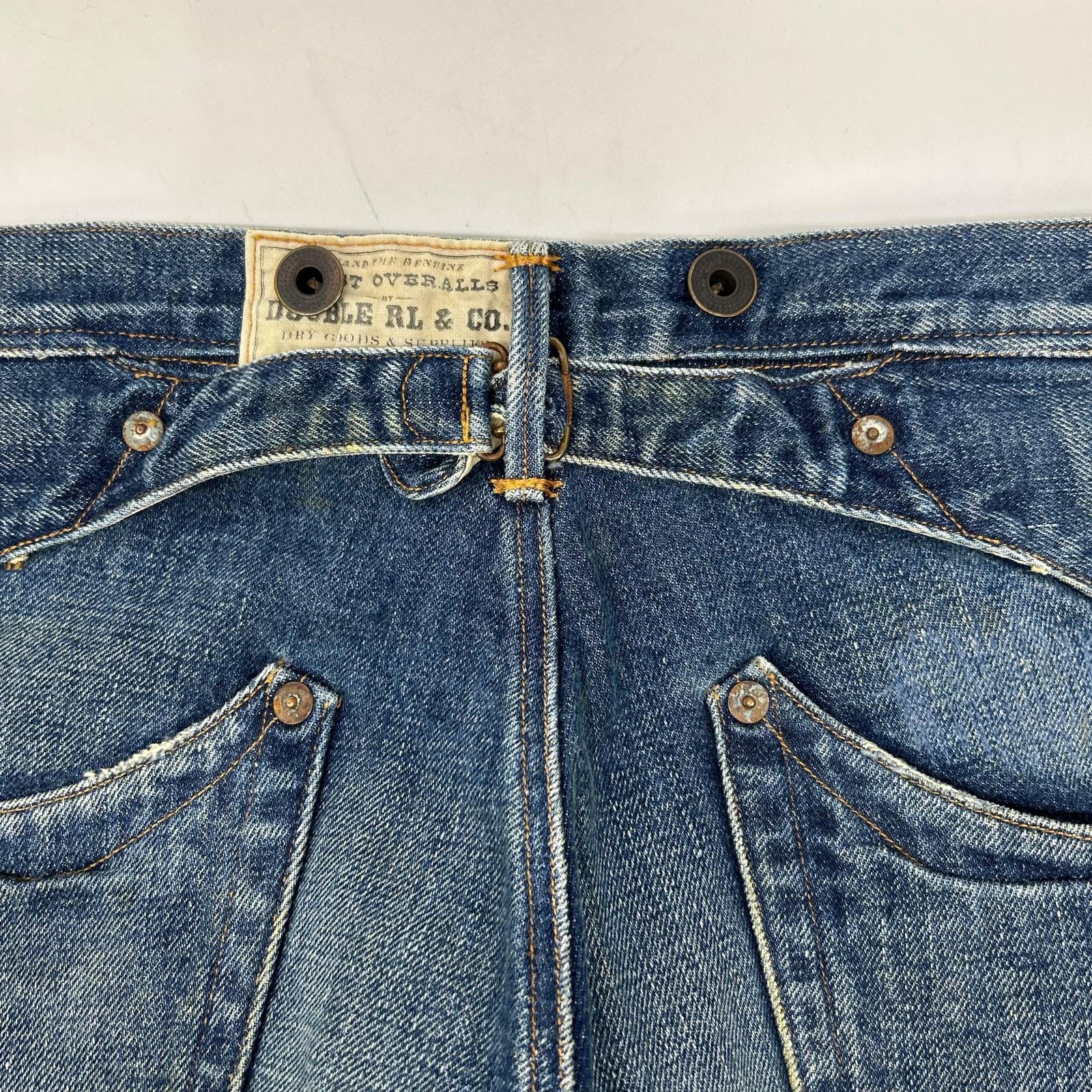 RRL ダブルアールエル USA製 R151RC01 ダメージ加工 PIONEER BUCKLE BACK JEANS 34×32 RRL ダブルアールエル USA製 R151RC01 ダメージ加工 PIONEER BUCKLE
