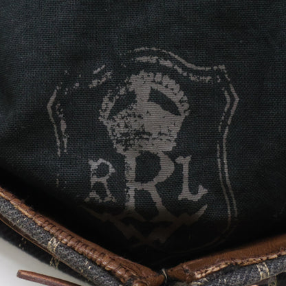 RRL ダブルアールエル 【新品同様】ヴィンテージ加工 コットン/レザー キャスケット 帽子