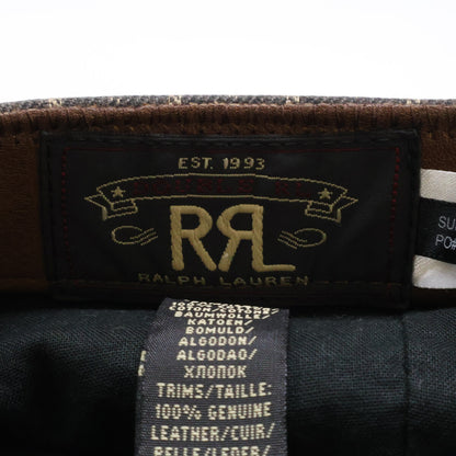 RRL ダブルアールエル 【新品同様】ヴィンテージ加工 コットン/レザー キャスケット 帽子