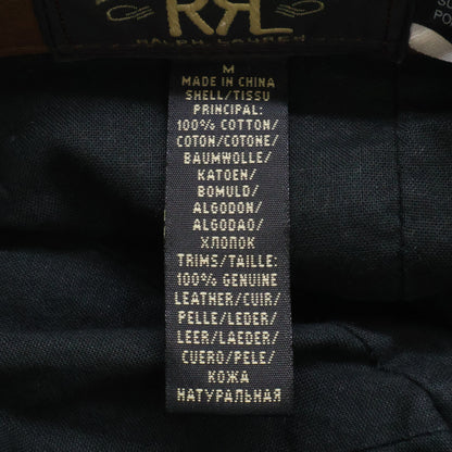 RRL ダブルアールエル 【新品同様】ヴィンテージ加工 コットン/レザー キャスケット 帽子