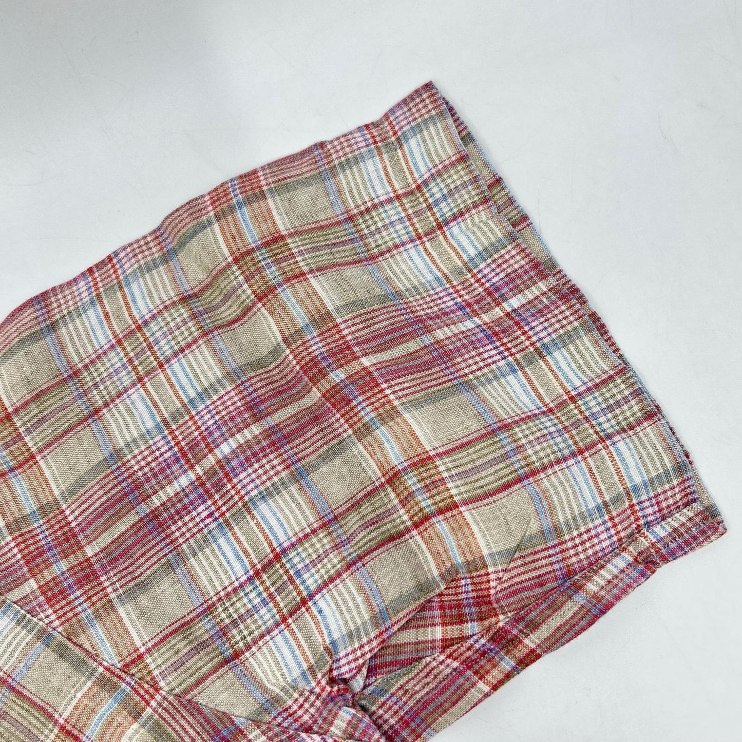 POLO RALPH LAUREN ポロ ラルフローレン 90年代 CLAYTON クレイトン チェック リネン100 オープンカラーシャツ トップス