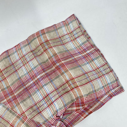 POLO RALPH LAUREN ポロ ラルフローレン 90年代 CLAYTON クレイトン チェック リネン100 オープンカラーシャツ トップス