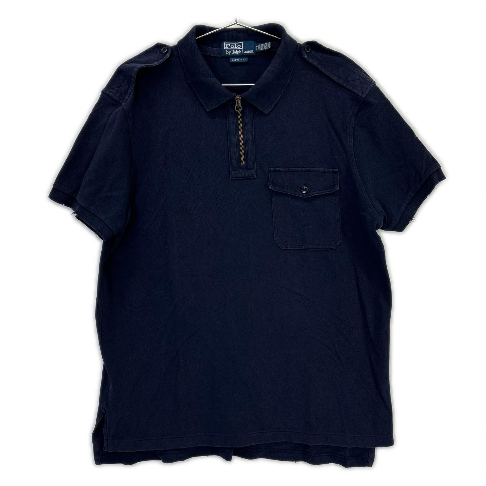 90s CUSTOMFIT Half-Zip Polo Shirt Top L L Men's