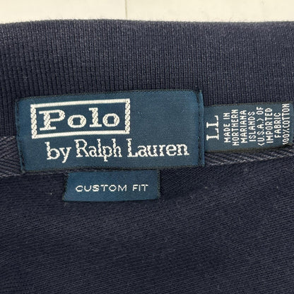90s CUSTOMFIT Half-Zip Polo Shirt Top L L Men's