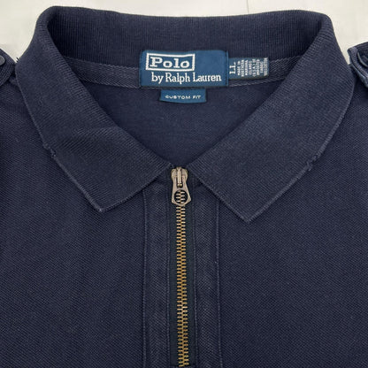 90s CUSTOMFIT Half-Zip Polo Shirt Top L L Men's