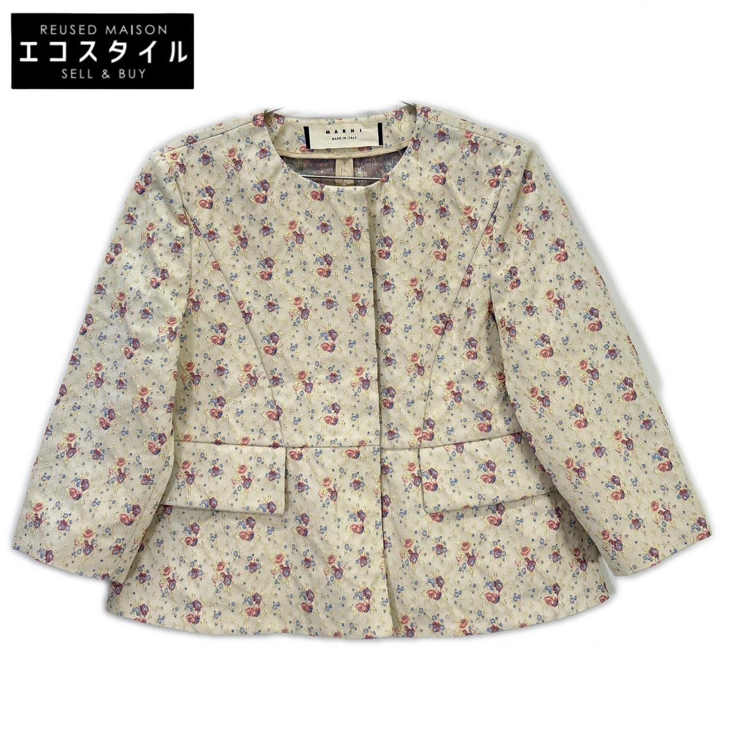 GIMAT15A01TCW33 ｱｲﾎﾞﾘｰ 花柄 ﾉｰｶﾗｰ ｼﾞｬｹｯﾄ ジャケット 42 レディース