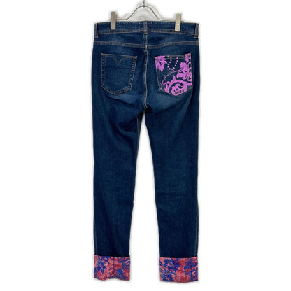 Versace Jeans ヴェルサーチジーンズ 73HAB5S5 インディゴ ポケット裾デザイン デニムパンツ ボトムス