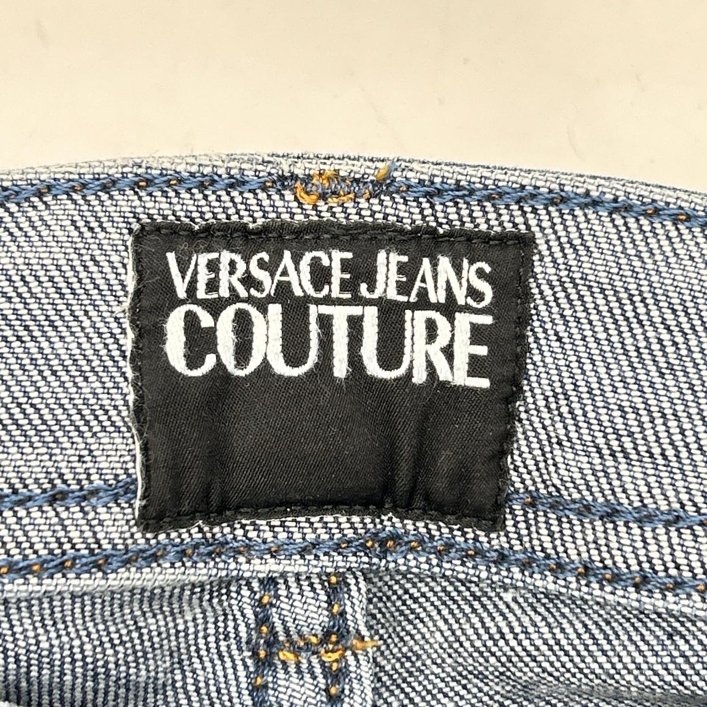 Versace Jeans ヴェルサーチジーンズ 73HAB5S5 インディゴ ポケット裾デザイン デニムパンツ ボトムス