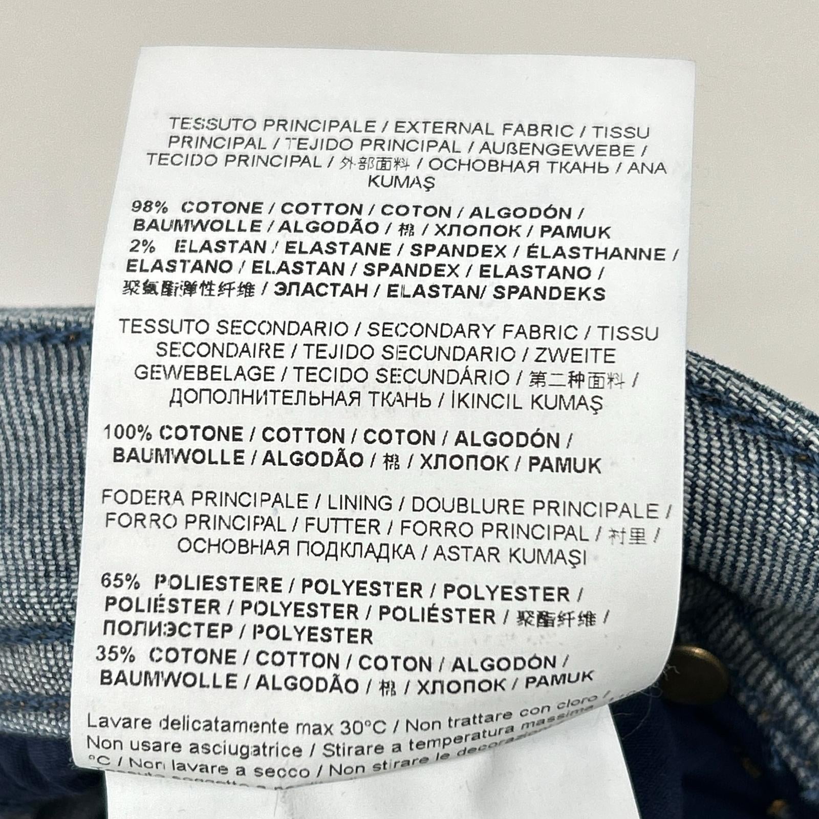 Versace Jeans ヴェルサーチジーンズ 73HAB5S5 インディゴ ポケット裾デザイン デニムパンツ ボトムス