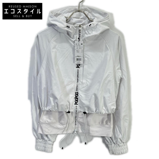 269-4120452 White Mini Waffle 2-Way Stretch Hoodie Jacket 0 Ladies