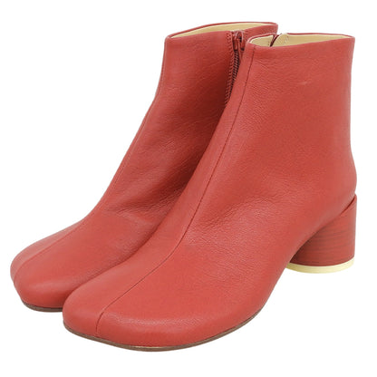 MM6 Maison Margiela 几乎全新 皮革踝靴 女款 红色 37 S59WU0173 鞋子
