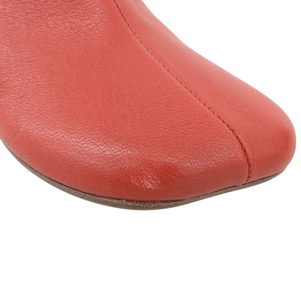 MM6 Maison Margiela 几乎全新 皮革踝靴 女款 红色 37 S59WU0173 鞋子