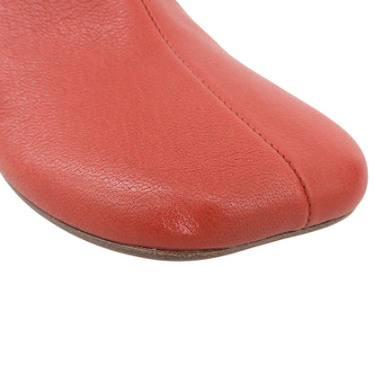 MM6 Maison Margiela 几乎全新 皮革踝靴 女款 红色 37 S59WU0173 鞋子