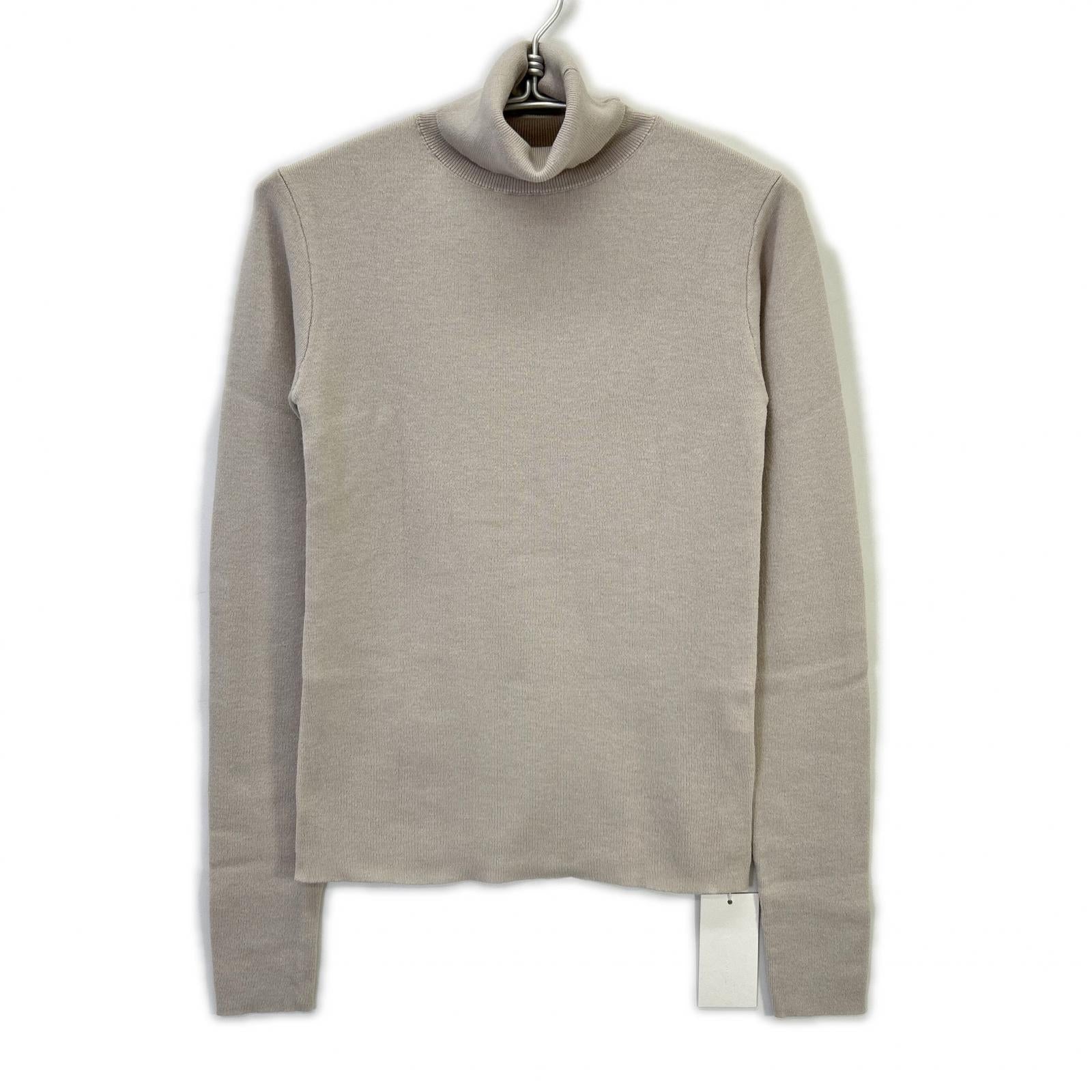 【EVER SERIES】Light Grey Turtleneck Slim Knit Top FREE Women's