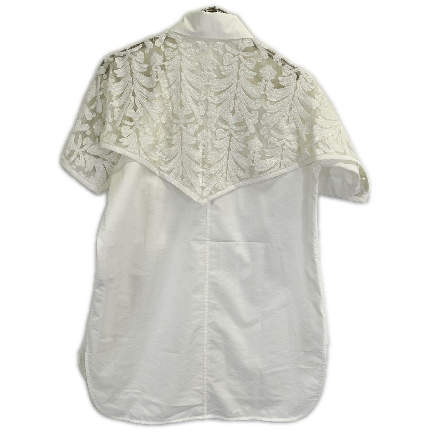 CINOH チノ 23SST004 ホワイト SUPIMA C/PE/PU HALF SLEEVE CAPE SHIRT トップス