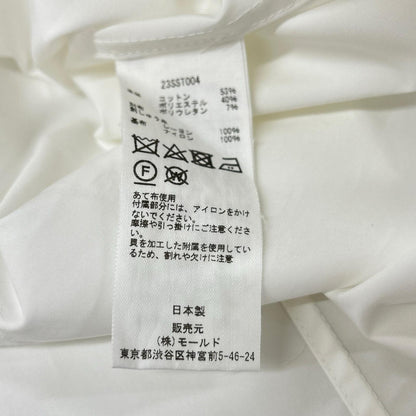 CINOH チノ 23SST004 ホワイト SUPIMA C/PE/PU HALF SLEEVE CAPE SHIRT トップス