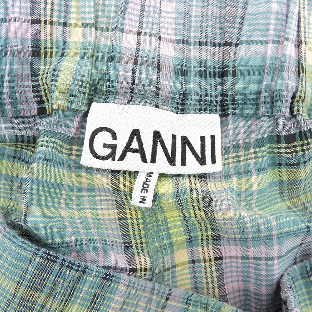 GANNI ガニー チェックロングパンツ ボトムス レディース グリーン系 マルチカラー 36 41329655936 ボトムス
