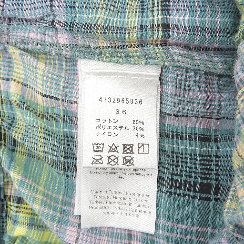 GANNI ガニー チェックロングパンツ ボトムス レディース グリーン系 マルチカラー 36 41329655936 ボトムス